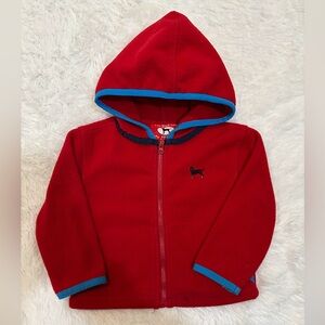 Black Dog Fleece Jacket Full Zip Baby Boy Size 0-6 Months